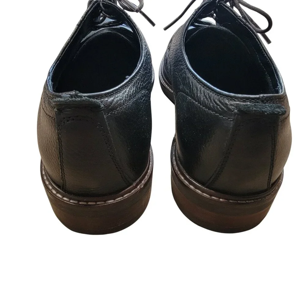 Cole Haan Grand OS Size 8 1/2 Black Leather Wingtip Oxford Shoes, Lace Tie